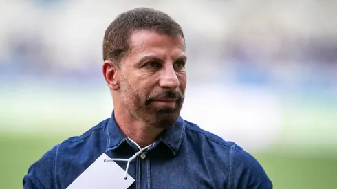 Pedrinho presidente do Vasco durante partida contra o Cruzeiro no estádio Mineirão pelo campeonato Brasileiro A 2024. Foto: Fernando Moreno/AGIF