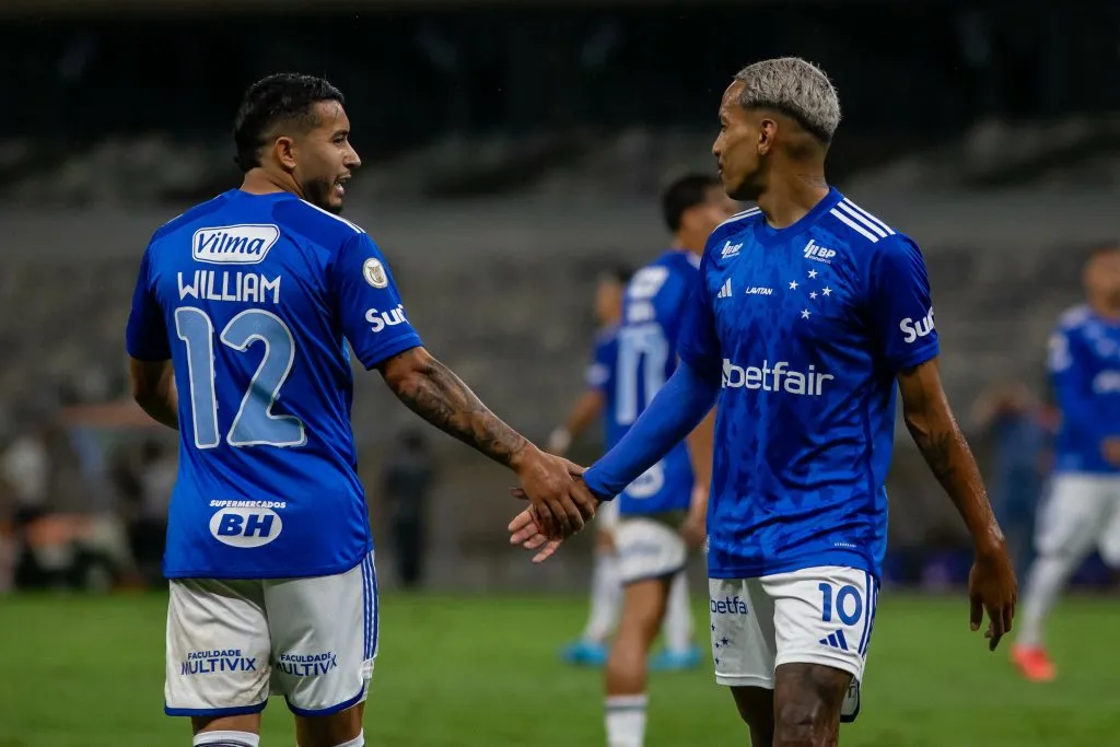 Matheus Pereira jogador do Cruzeiro durante partida contra o Palmeiras no Mineirão pelo campeonato Brasileiro A 2024. Foto: Fernando Moreno/AGIF