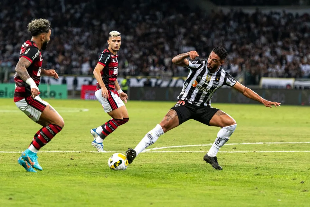 MG – Belo Horizonte – 22/06/2022 – COPA DO BRASIL 2022 ATLETICO-MG X FLAMENGO – Nathan Silva jogador do Atletico-MG durante partida contra o Flamengo no estadio Mineirao pelo campeonato Copa do Brasil 2022. Foto: Alessandra Torres/AGIF