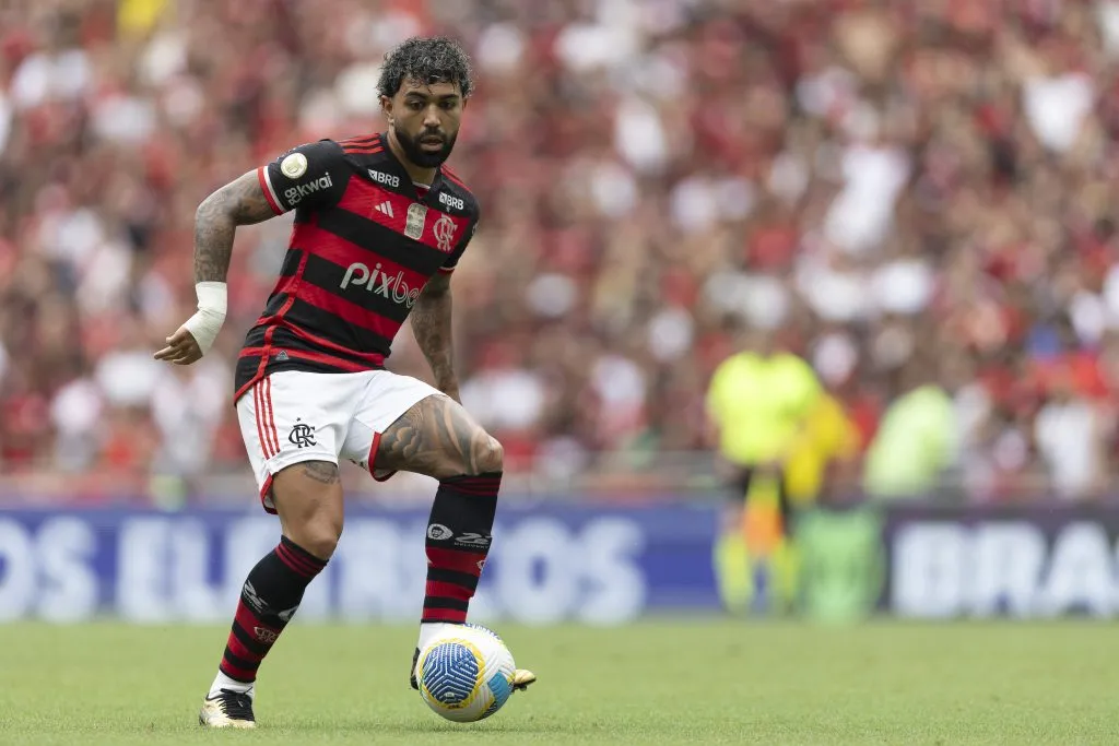 Gabigol durante partida contra o Vitória no Campeonato Brasileiro A 2024. Foto: Andre Mourao/AGIF