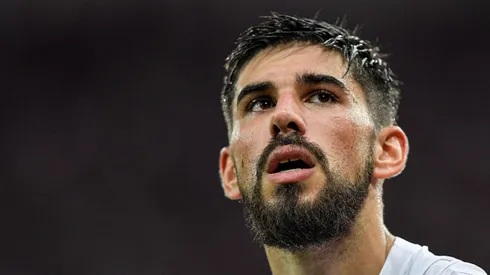 Bruno Mendez jogador do Corinthians durante partida contra o Flamengo no estadio Maracana pelo campeonato BRASILEIRO A 2023.