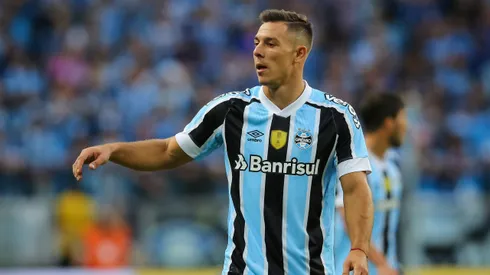 Diego Churín, ex-jogador do Grêmio, durante partida contra o Ypiranga pelo Campeonato Gaúcho de 2022.