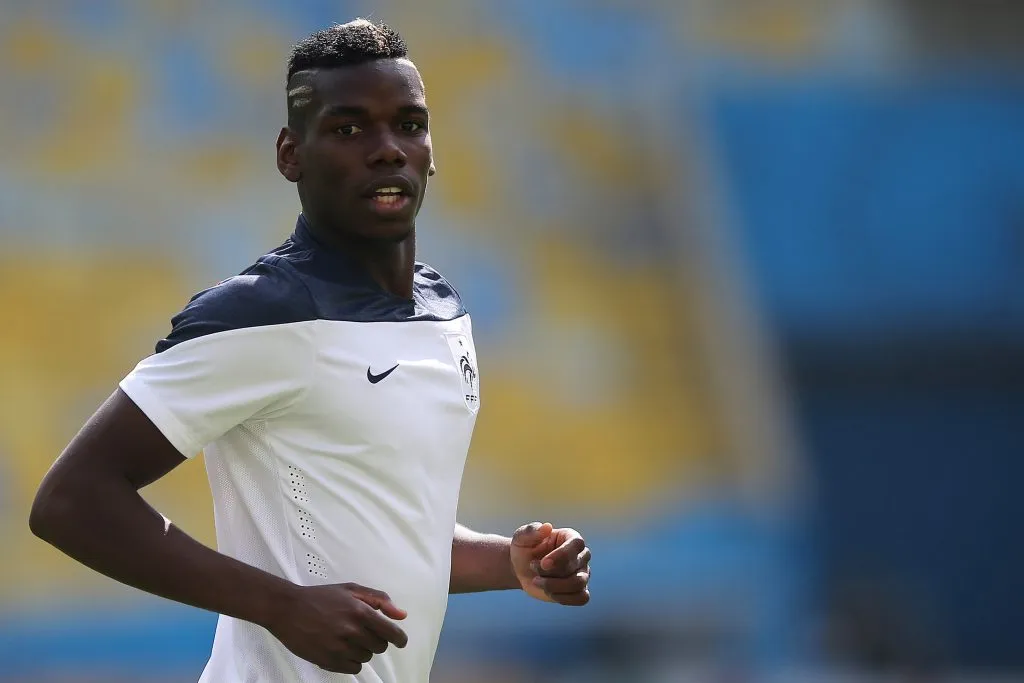 Paul Pogba durante treino de reconhecimento de gramado da Franca no Maracanã. Foto: Fernando Soutello/AGIF