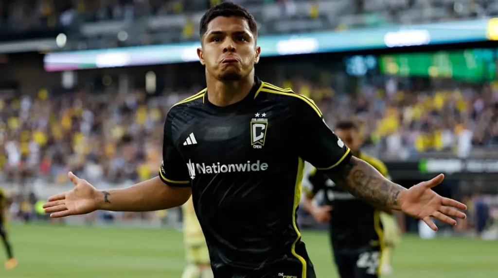 Cucho Hernández, atacante colombiano que interessa ao Botafogo. Foto: Reprodução/Columbus Crew
