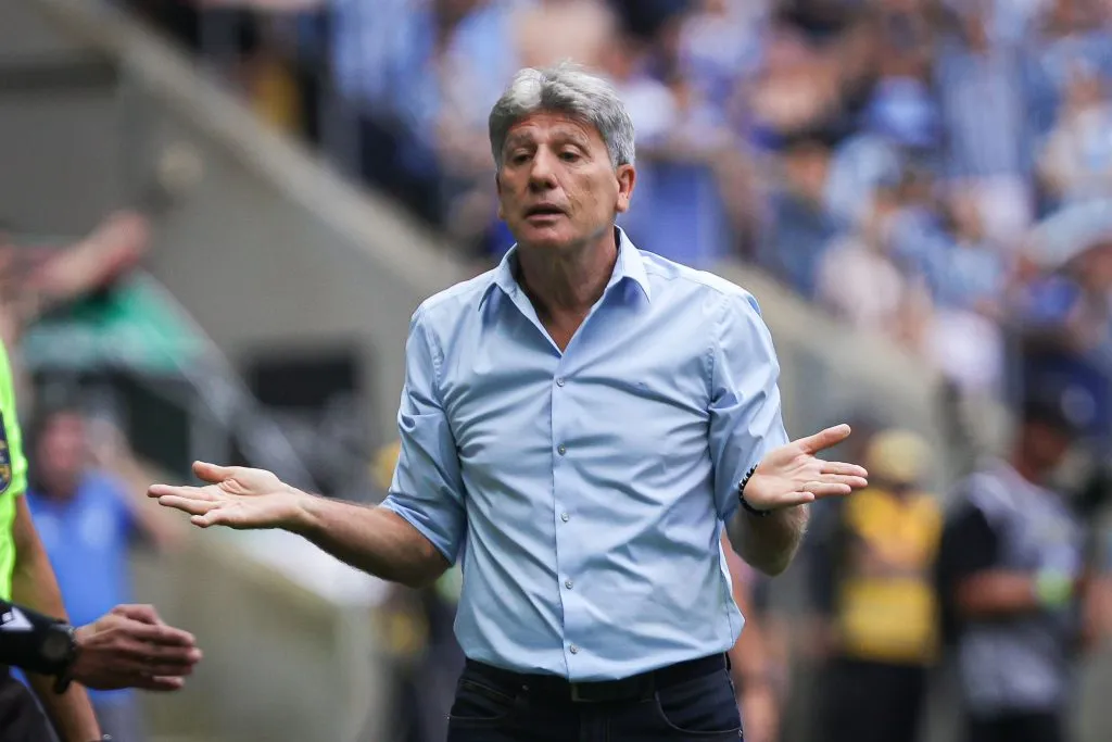 Renato durante partida contra o São Paulo no Campeonato Brasileiro A 2024. Foto: Maxi Franzoi/AGIF