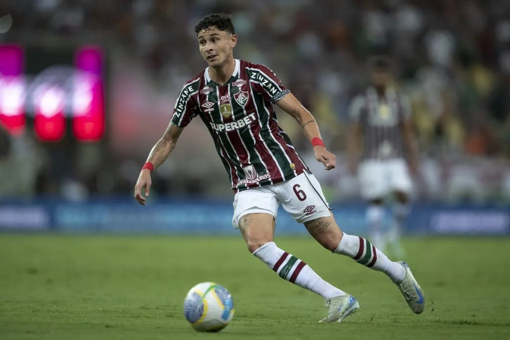 Diogo Barbosa, lateral do Fluminense, deve ser reforço do Fortaleza para 2025. Foto: Jorge Rodrigues/AGIF