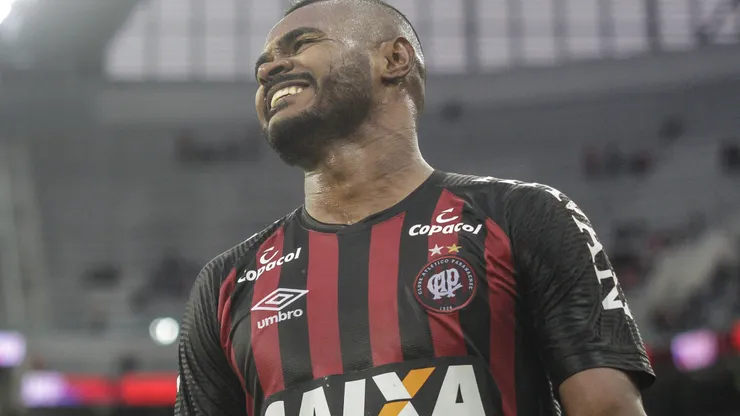 Nikao jogador do Atletico-PR durante partida contra o America-MG no estadio Arena da Baixada pelo campeonato Brasileiro A 2018.