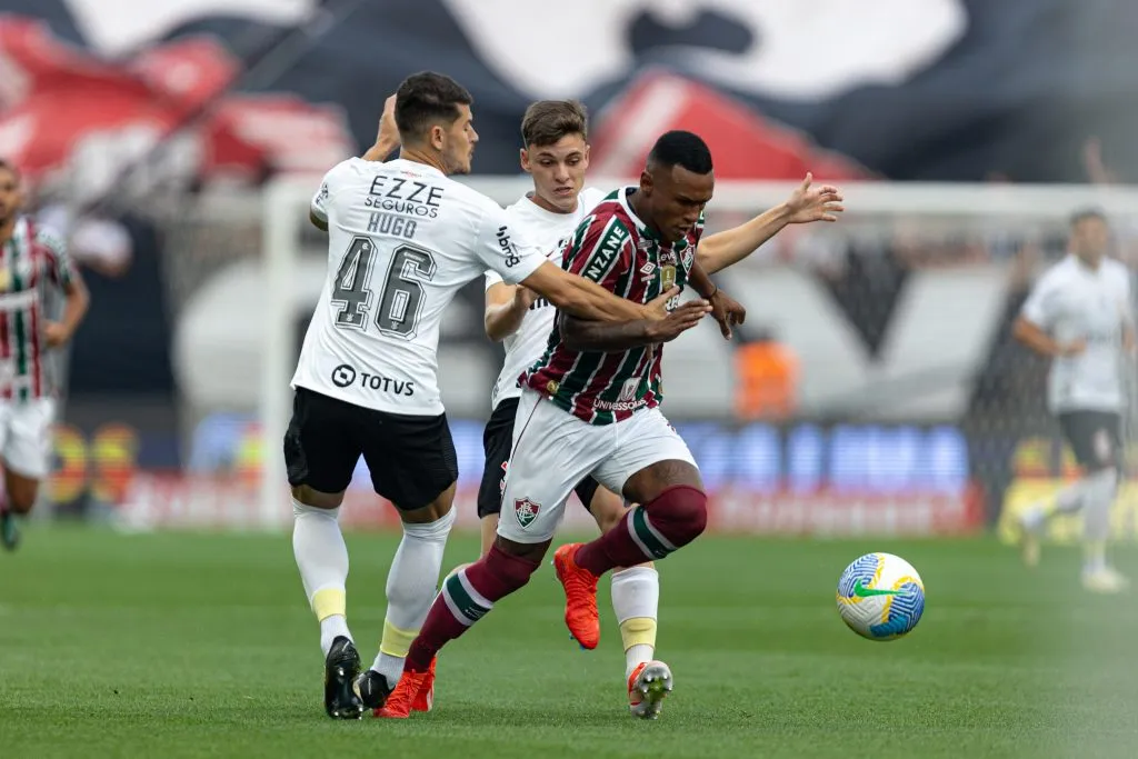 SP – SAO PAULO – 28/04/2024 – BRASILEIRO A 2024, CORINTHIANS X FLUMINENSE – Marquinhos jogador do Fluminense durante partida contra o Corinthians no estadio Arena Corinthians pelo campeonato Brasileiro A 2024. Foto: Leonardo Lima/AGIF