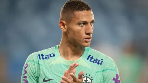Richarlison jogador da Selecao Brasileira durante treino no estadio Arena Pantanal.