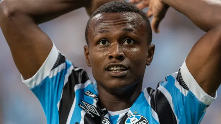 Nathan Fernandes jogador do Gremio durante partida contra o Juventude no estadio Arena do Gremio pelo campeonato Gaucho 2024.
