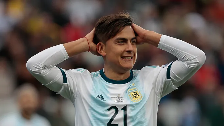 Dybala jogador do Argentina lamenta chance perdida durante partida contra o Chile no estadio Arena Corinthians pelo campeonato Copa America 2019. Foto: Marcello Zambrana/AGIF