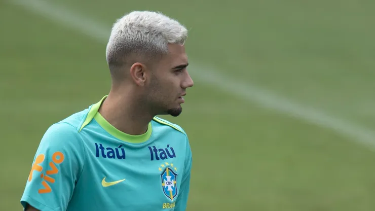 Andreas Pereira jogador do Brasil durante treino no Centro de Treinamento CT Academia de Futebol.