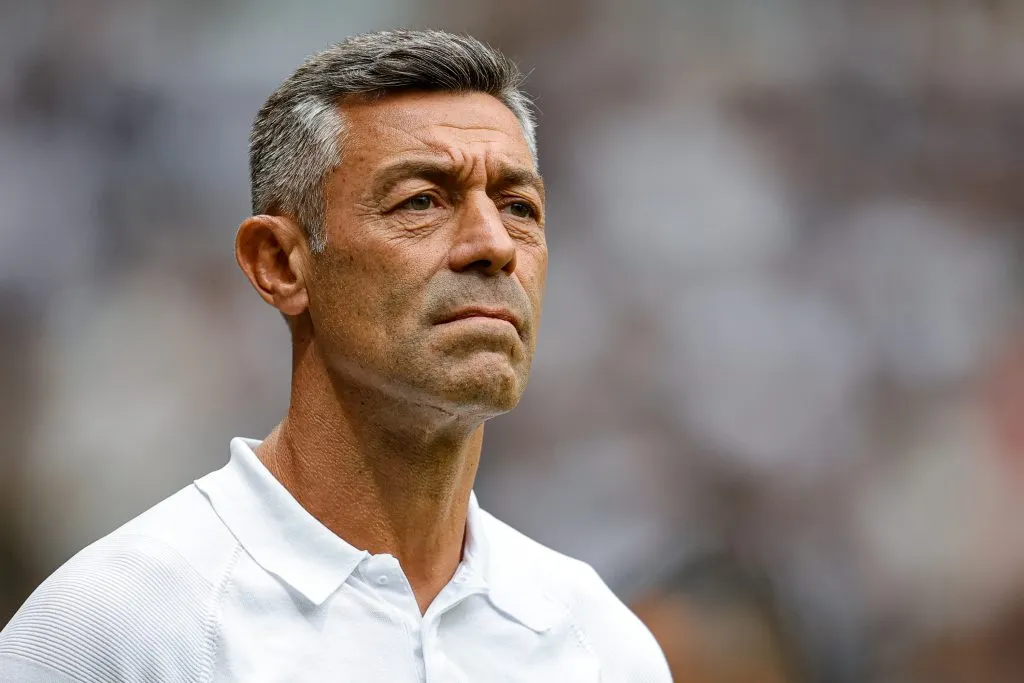 Pedro Caixinha tecnico do Bragantino durante partida contra o Atletico-MG no estadio Arena MRV pelo campeonato Brasileiro A 2024. Foto: Gilson Lobo/AGIF