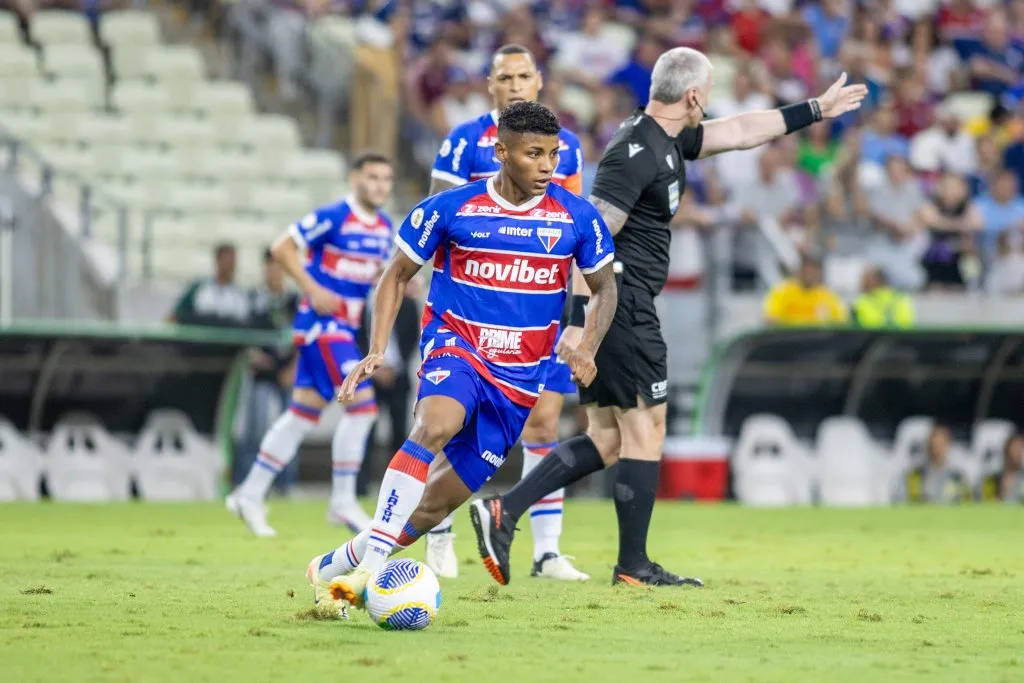 Hercules jogador do Fortaleza durante partida contra o Flamengo na Arena Castelão pelo campeonato Brasileiro A 2024. Foto: Baggio Rodrigues/AGIF