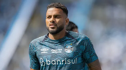 Reinaldo, jogador do Grêmio, durante partida contra o Corinthians pelo Brasileirão Betano.