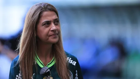 Leila Pereira, presidente do Palmeiras, antes de partida contra o Botafogo (Foto: Ettore Chiereguini/AGIF)