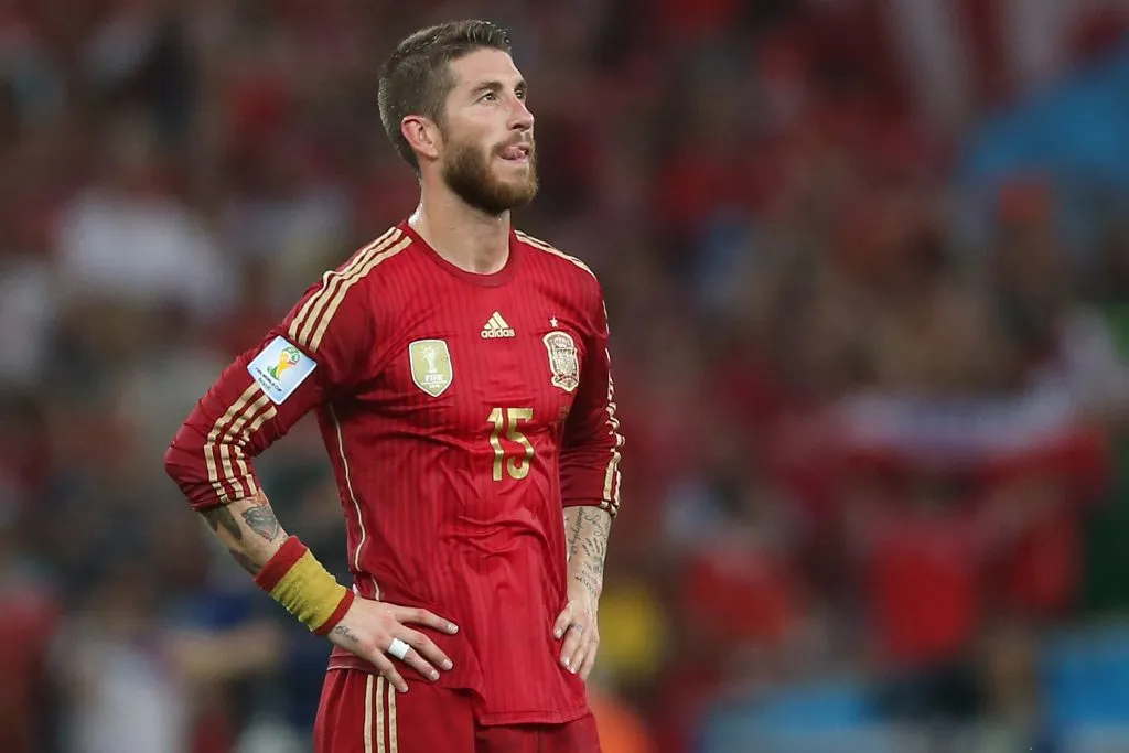 Sergio Ramos da Espanha ao final da partida contra o Chile no estadio Maracana pela Copa do Mundo 2014. Foto: Fernando Soutello/AGIF