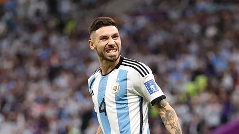 Gonzalo Montiel, atuando na Seleção Argentina na Copa do Mundo de 2022