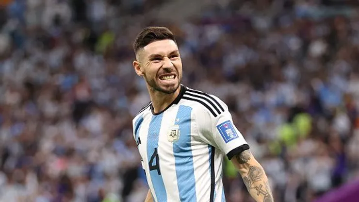 Gonzalo Montiel, atuando na Seleção Argentina na Copa do Mundo de 2022
