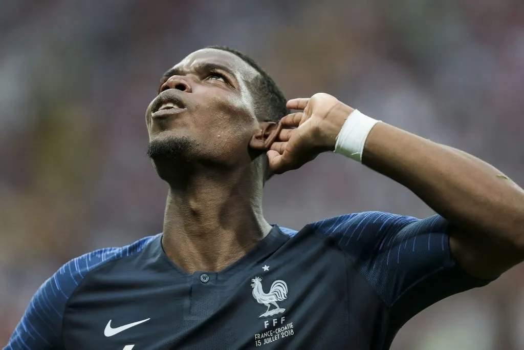 Moscou – 15/07/2018 – Copa do Mundo 2018 – Franca X Croacia – Pogba do Franca comemoram vitoria ao final da Copa do Mundo 2018 no Estadio Lujniki. Foto: Ale Cabral/AGIF
