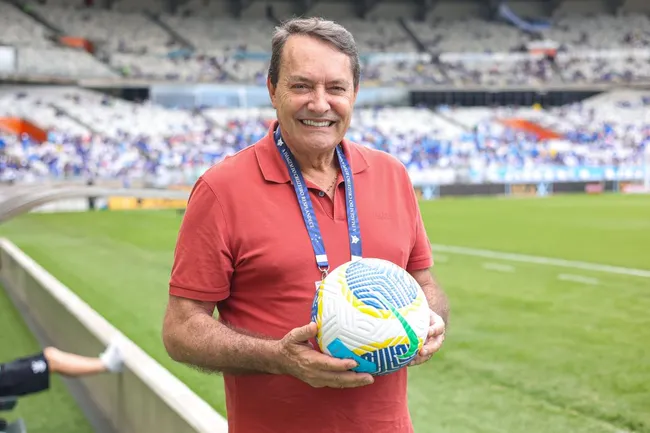 Pedro Lourenco, o Pedrinho proprietário da SAF do Cruzeiro durante partida contra o Corinthians no Mineirão pelo campeonato Brasileiro A 2024.  Foto: Gilson Lobo/AGIF