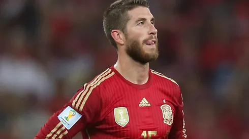 Sergio Ramos, atuando pela Espanha