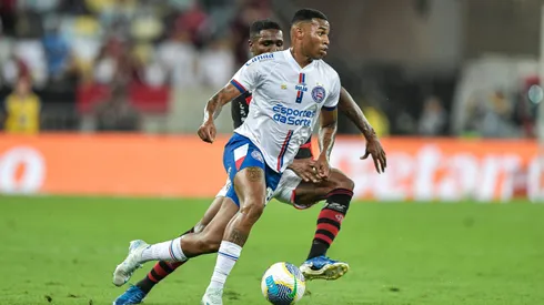 Jean Lucas jogador do Bahia durante partida contra o Flamengo no estadio Maracana pelo campeonato Copa Do Brasil 2024.
