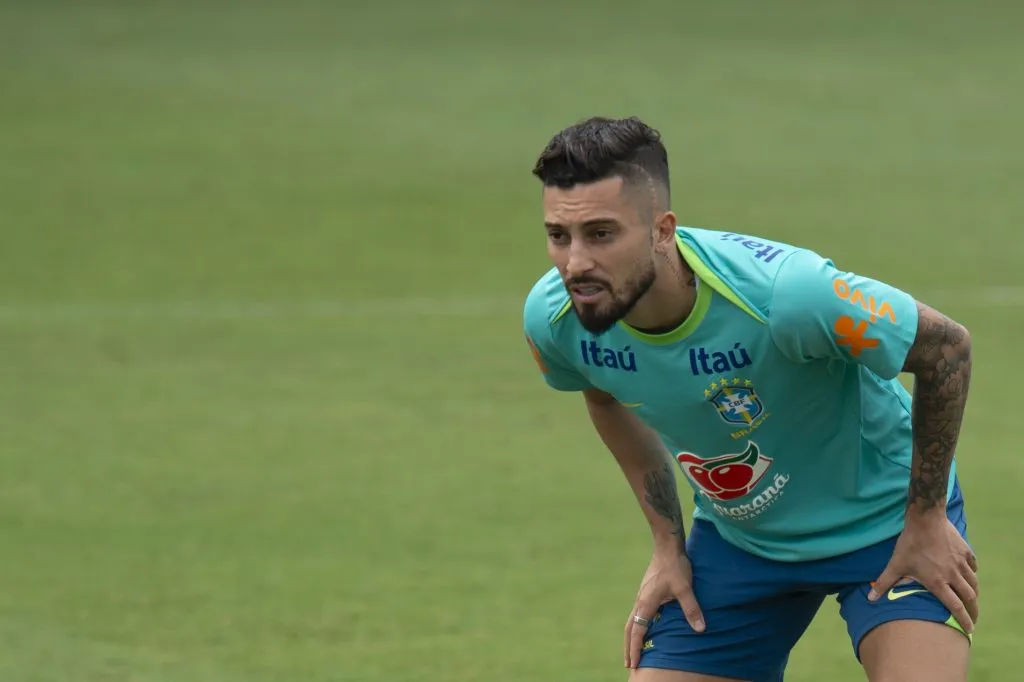 Alex Telles jogador do Brasil durante treino no Centro de Treinamento CT Academia de Futebol. Foto: Anderson Romão/AGIF