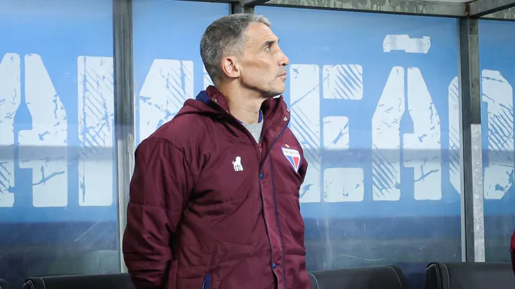 Juan Pablo Vojvoda, técnico do Fortaleza, durante partida contra o Grêmio, pelo Brasileirão Betano.