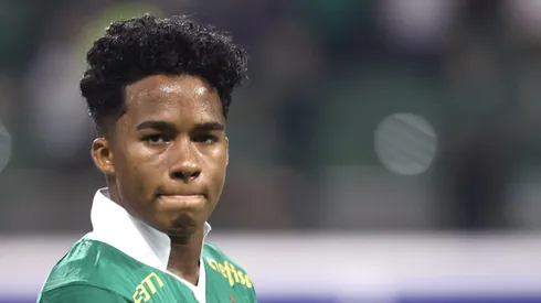Endrick jogador do Palmeiras durante partida contra o Botafogo-SP no estadio Arena Allianz Parque pelo campeonato Copa Do Brasil 2024. Foto: Marcello Zambrana/AGIF