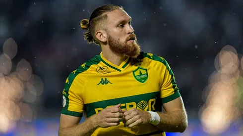 Pitta jogador do Cuiaba durante partida contra o Vasco no estadio Sao Januario pelo campeonato Brasileiro A 2024.