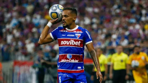 Bruno Pacheco jogador do Fortaleza durante partida contra o CRB no estadio Arena Castelao pelo campeonato Copa Do Nordeste 2024.