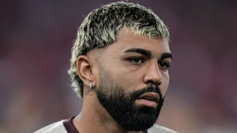Gabigol jogador do Flamengo durante aquecimento antes da partida contra o Bahia no estadio Maracana pelo campeonato Copa Do Brasil 2024.