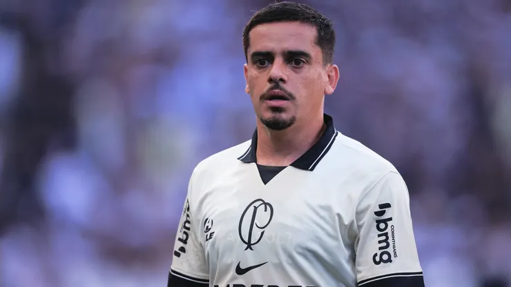 Fagner jogador do Corinthians durante partida contra o Santo André no estádio Arena Corinthians pelo campeonato Paulista 2024. Foto: Ettore Chiereguini/AGIF