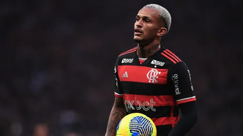 Wesley jogador do Flamengo durante partida contra o Corinthians no estádio Arena Corinthians pelo campeonato Copa Do Brasil 2024. Foto: Ettore Chiereguini/AGIF