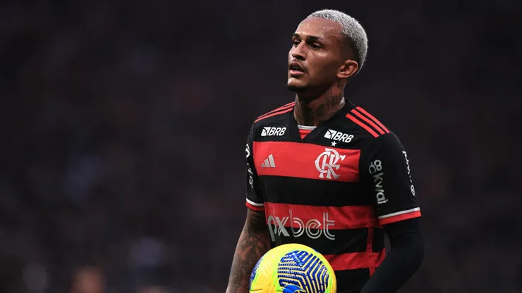 Wesley jogador do Flamengo durante partida contra o Corinthians no estádio Arena Corinthians pelo campeonato Copa Do Brasil 2024. Foto: Ettore Chiereguini/AGIF