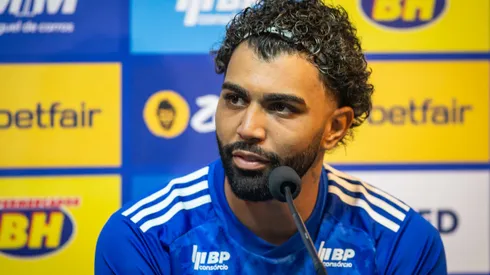 Gabigol durante apresentação no Cruzeiro.