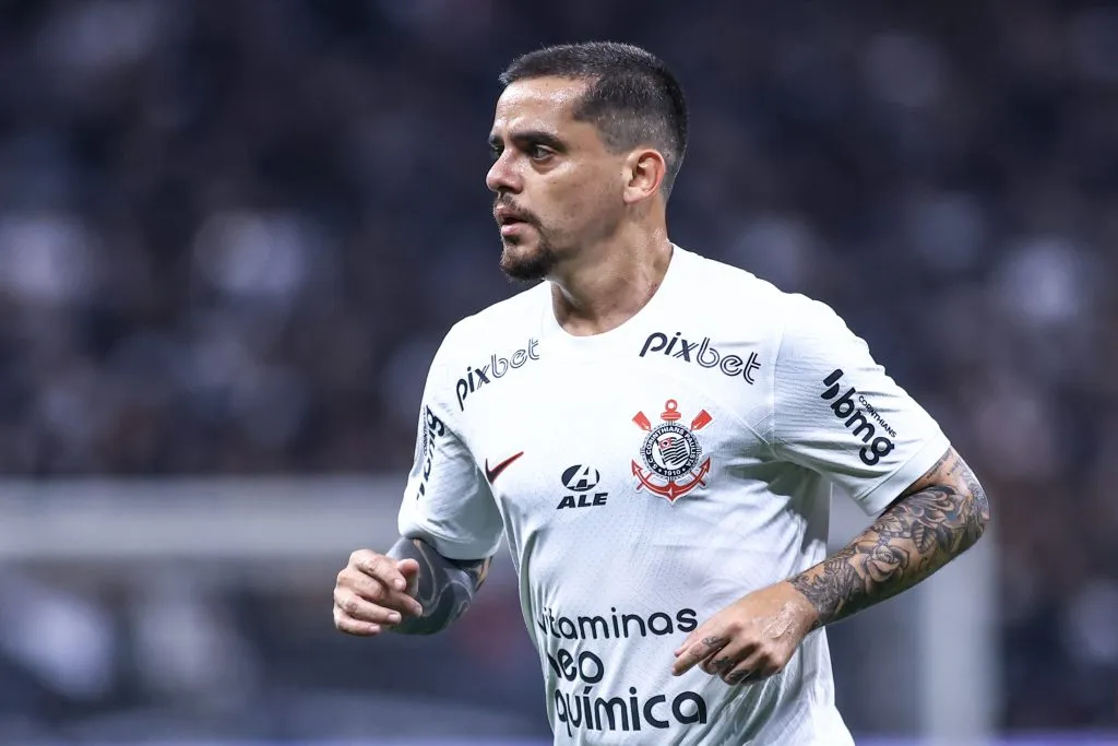 Fagner jogador do Corinthians durante partida contra o America-MG no estadio Arena Corinthians pelo campeonato Brasileiro A 2023. Foto: Marcello Zambrana/AGIF