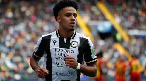 Brenner durante confronto entre Udinese e Lecce em 2024.