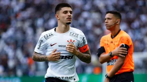 Leo Mana jogador do Corinthians durante partida contra o Cruzeiro no estadio Arena Corinthians pelo campeonato Copa Sao Paulo 2024.