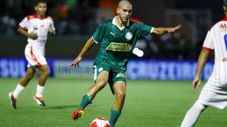 Figueiredo jogador do Palmeiras durante partida contra o Nautico-RR no estadio Arena Barueri pelo campeonato Copa Sao Paulo 2025.