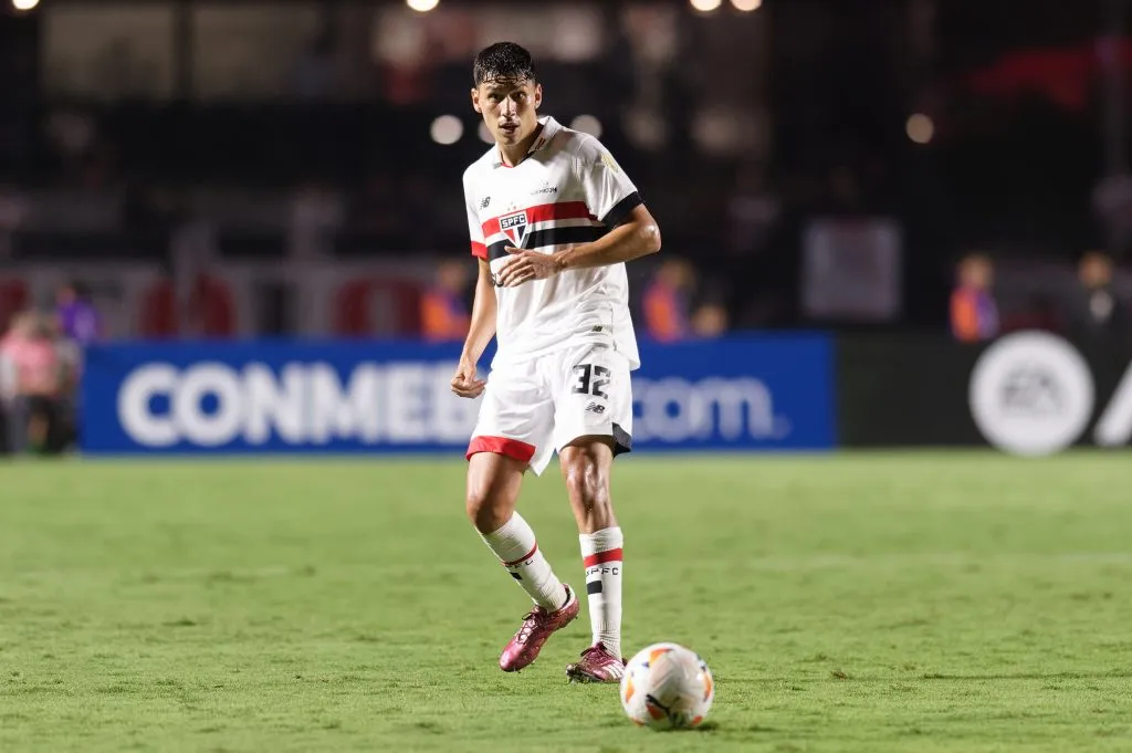 Ferraresi jogador do São Paulo durante partida contra o Cobresal no Morumbi pelo campeonato Copa Libertadores 2024. Foto: Anderson Romao/AGIF