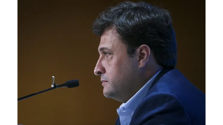 RS - Porto Alegre - 08/12/2022 - GREMIO, COLETIVA DE IMPRENSA - Alberto Guerra presidente do Gremio durante em coletiva de imprensa realizada no Arena do Gremio. Foto: Fernando Alves/AGIF