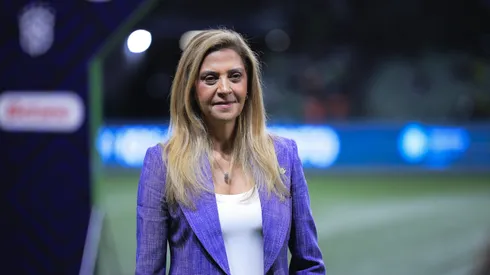 Leila Pereira presidente do Palmeiras antes de partida contra o Botafogo no estádio Arena Allianz Parque pelo campeonato Brasileiro A 2024. Foto: Ettore Chiereguini/AGIF
