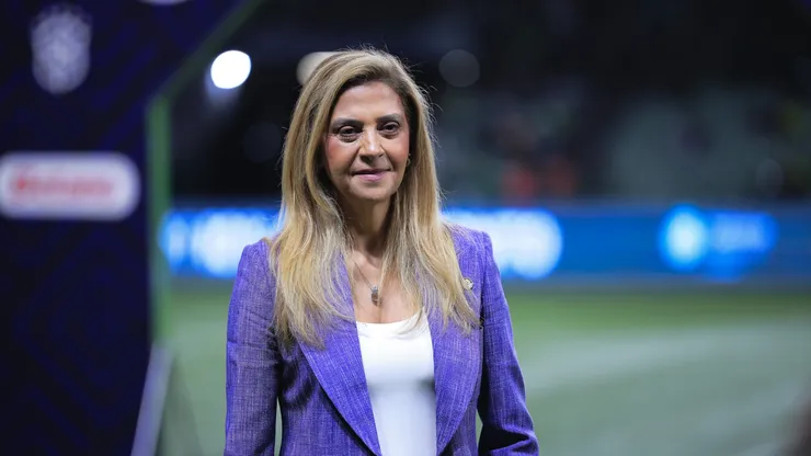 Leila Pereira presidente do Palmeiras antes de partida contra o Botafogo no estádio Arena Allianz Parque pelo campeonato Brasileiro A 2024. Foto: Ettore Chiereguini/AGIF