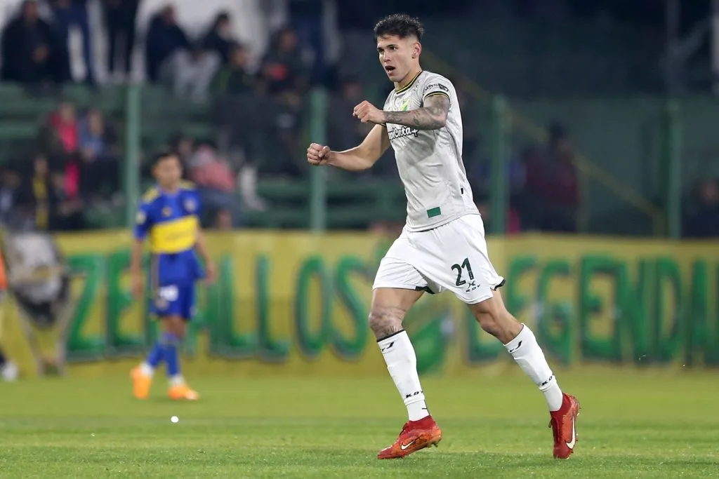Santiago Ramos, do Defensa y Justicia, em partida contra o Boca Juniors (Photo by Daniel Jayo/Getty Images)