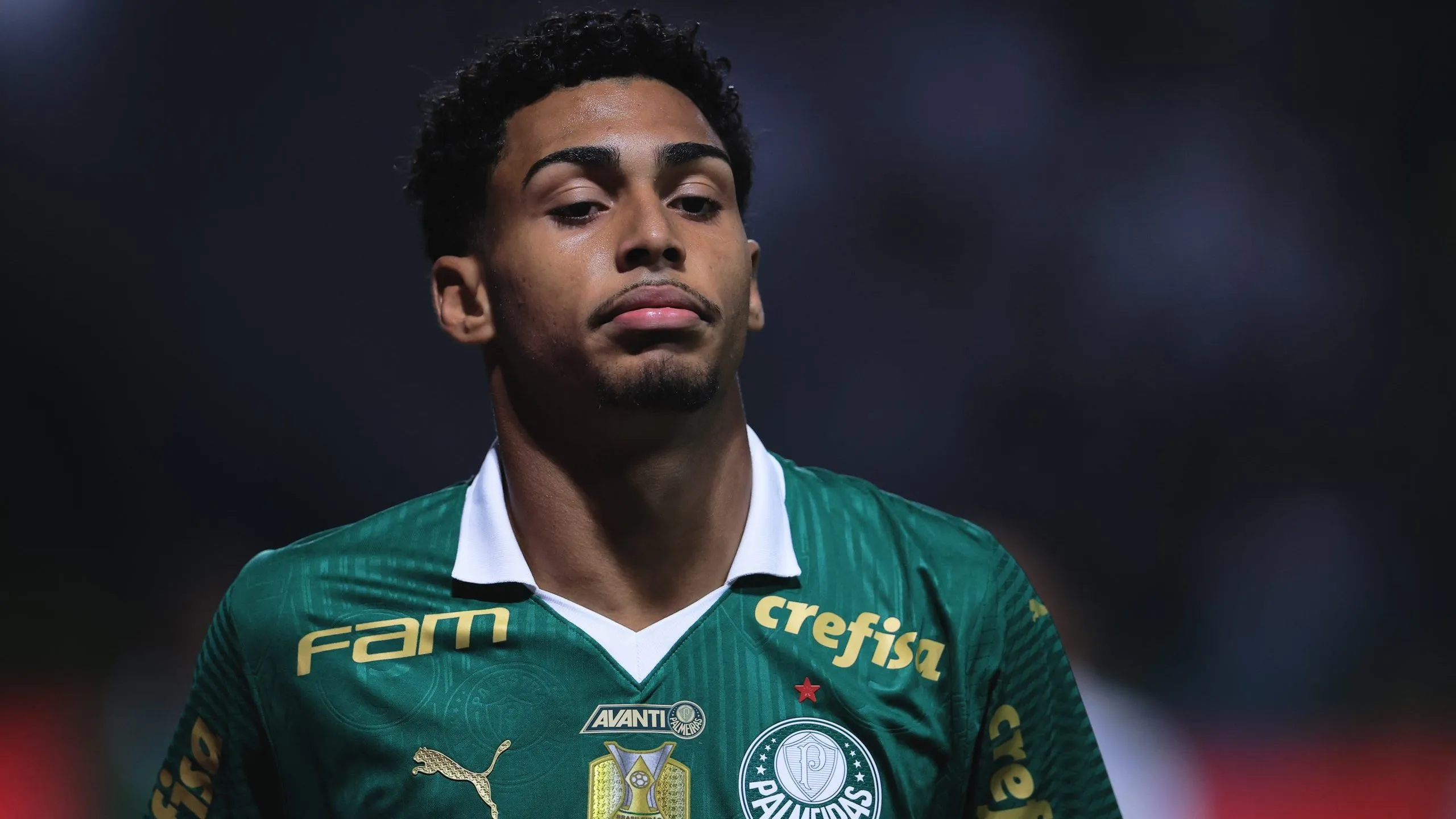 Luighi, jogador do Palmeiras, durante partida contra o Atletico-GO (Foto: Ettore Chiereguini/AGIF)