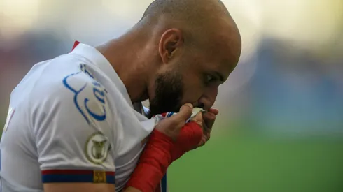 Thaciano durante confronto entre Bahia e Atlético-GO no Brasilerão 2024.
