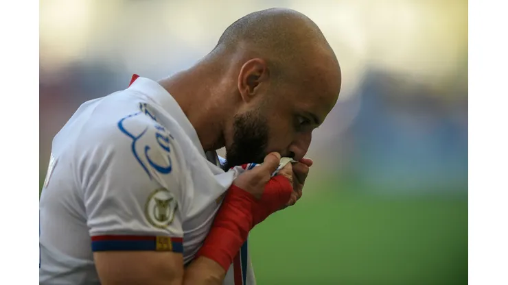 Thaciano durante confronto entre Bahia e Atlético-GO no Brasilerão 2024.