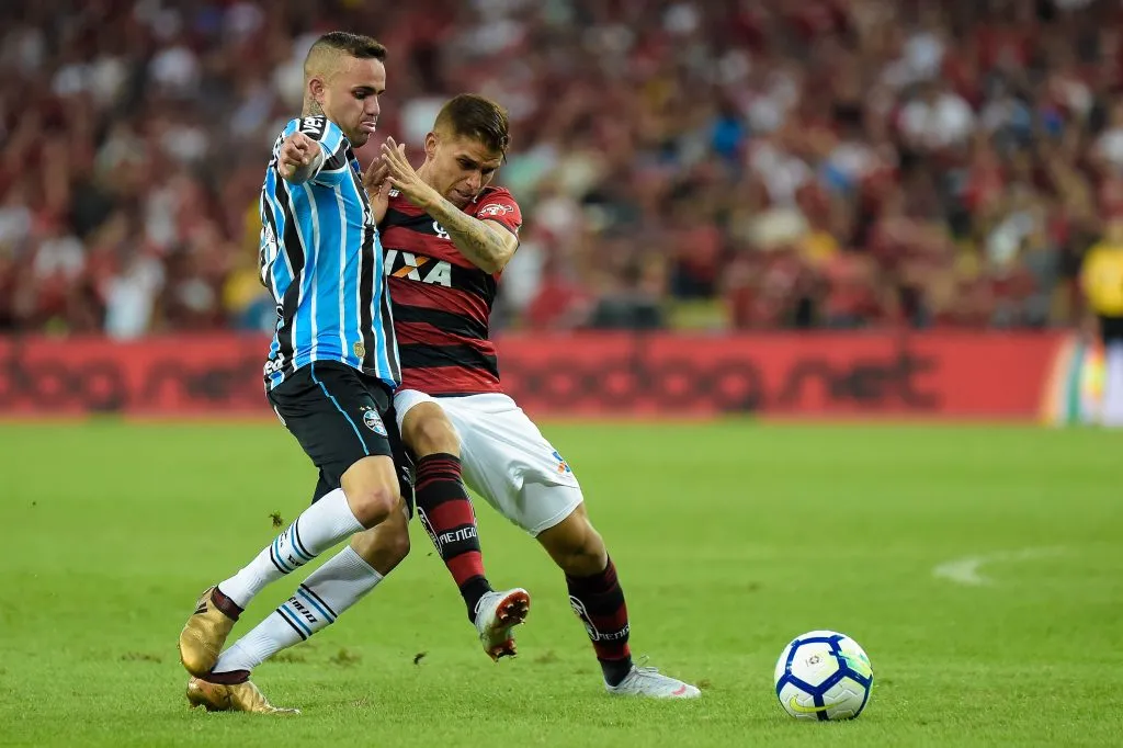Cuellar em 2018, na sua passagem pelo Flamengo, no duelo contra o Grêmio. Foto: Thiago Ribeiro/AGIF